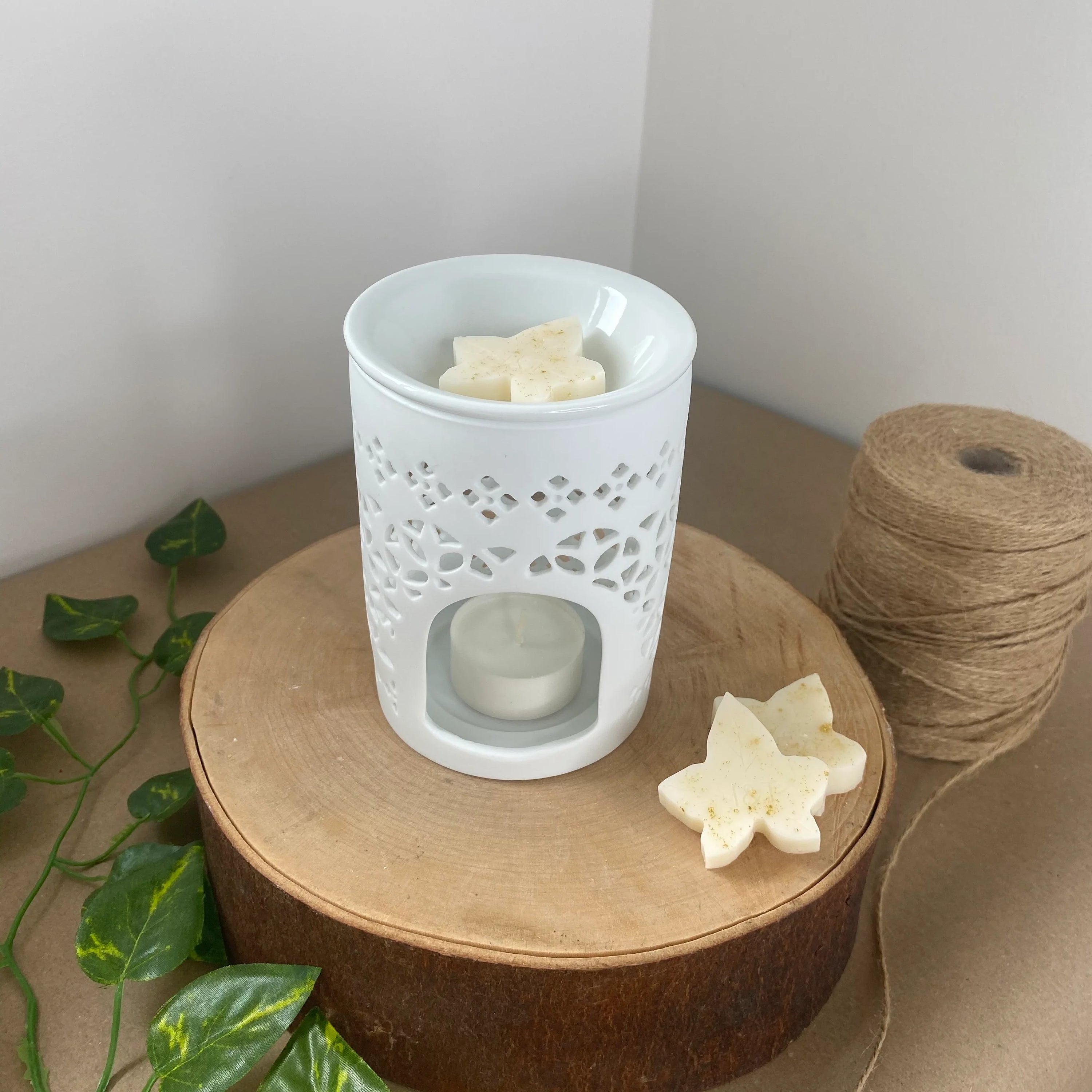 Ivy & Twine White Matte Cut Out Wax Melt Burner