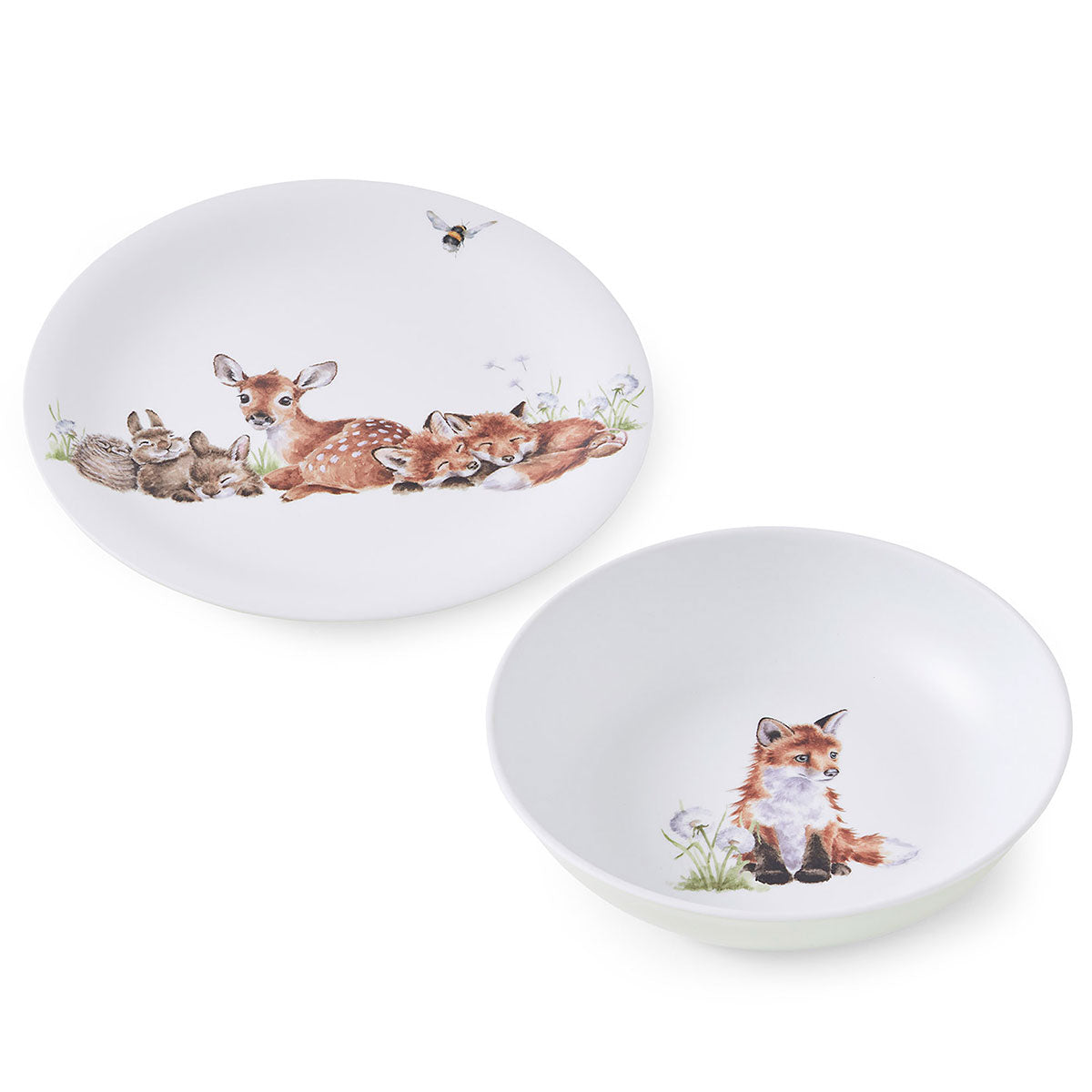 Wrendale ‘Little Wren’ 2 Piece Set Plate & Bowl