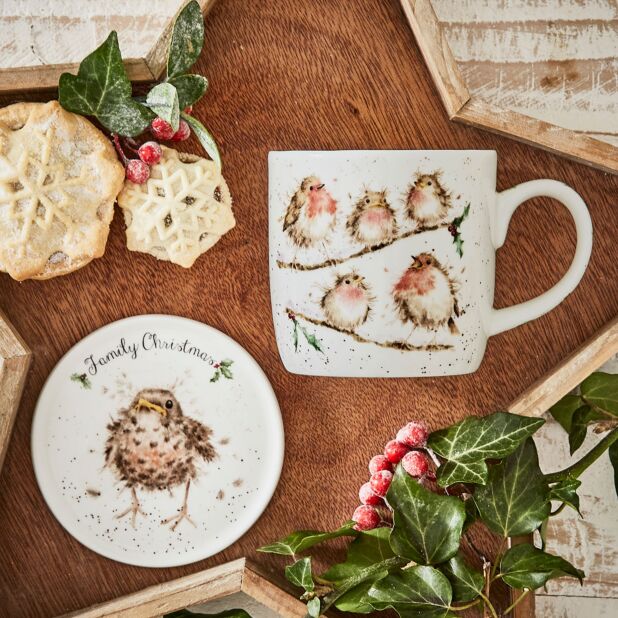 Wrendale ‘Family Christmas’Mug and Coaster Set