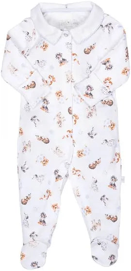 Wrendale ‘Little Wren’ Boys Little Paws Babygrow 6-9 Months