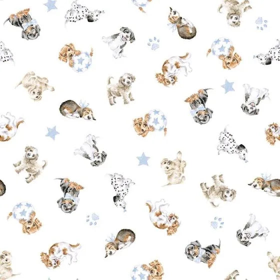 Wrendale ‘Little Wren’ Boys Little Paws Babygrow 6-9 Months