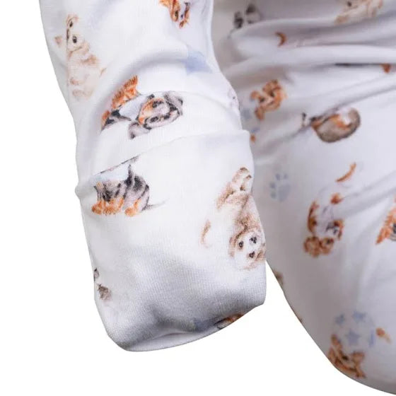 Wrendale ‘Little Wren’ Boys Little Paws Babygrow 6-9 Months