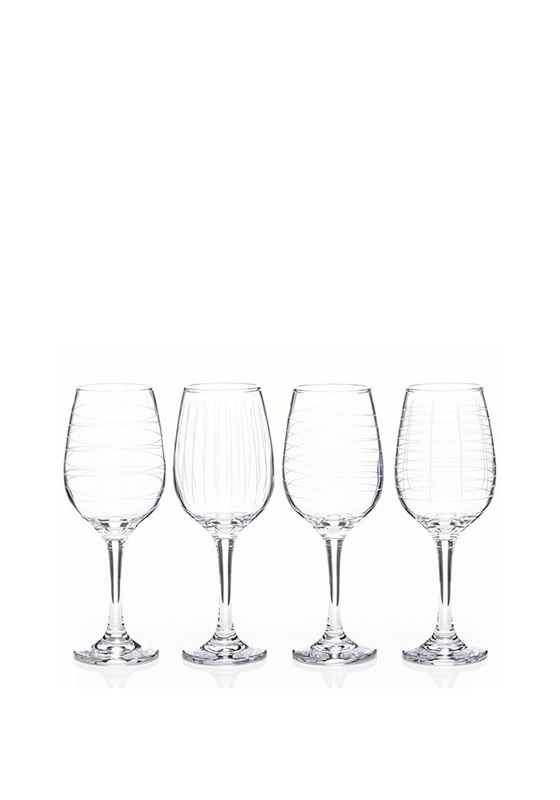 Newgrange Living Clear Cut Party Wine Glass Set of 4