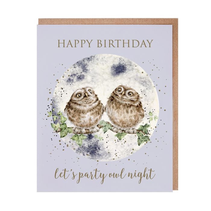 Wrendale ‘Let’s Party Owl Night’ Birthday Card