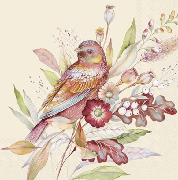 IHR Napkins Autumn Meadow Bird