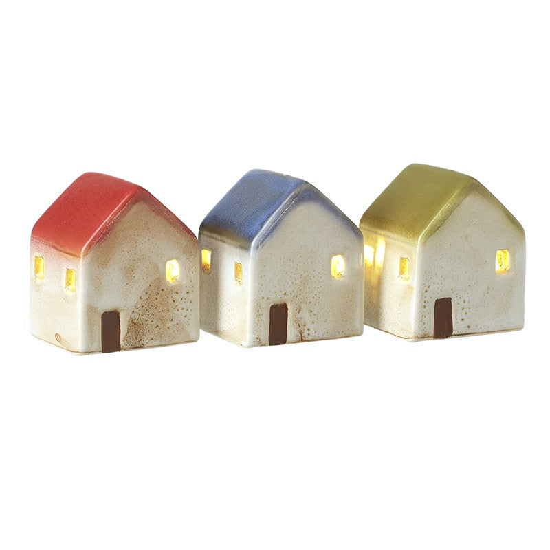 Blue Red Green Roof House Mix