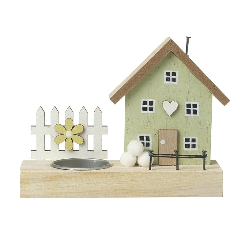 Wooden House LED T-Light Decoration