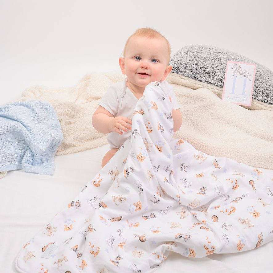 Wrendale 'Little Paws' Dog Baby Blanket